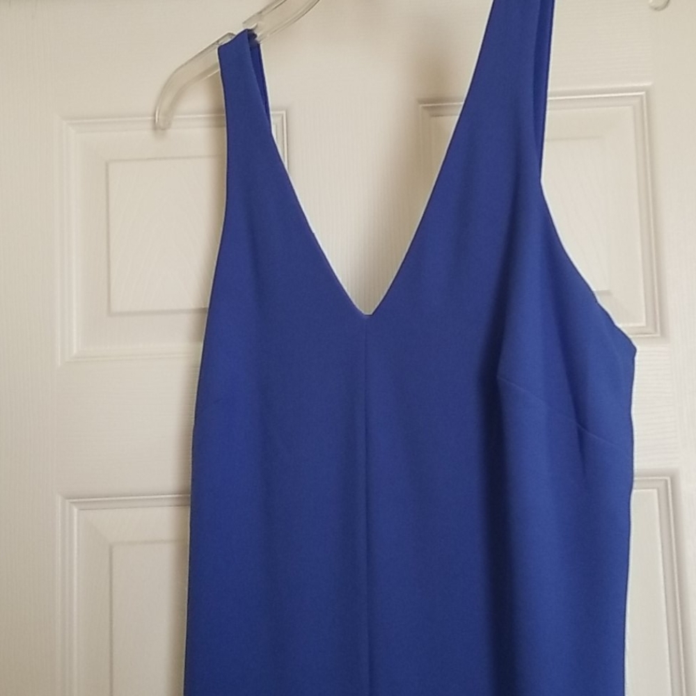 Blue sleeveless dress